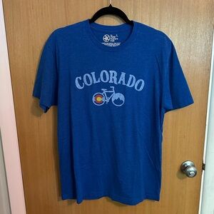Colorado Blue Graphic T-Shirt The Pedal Pushers club Bike Tee